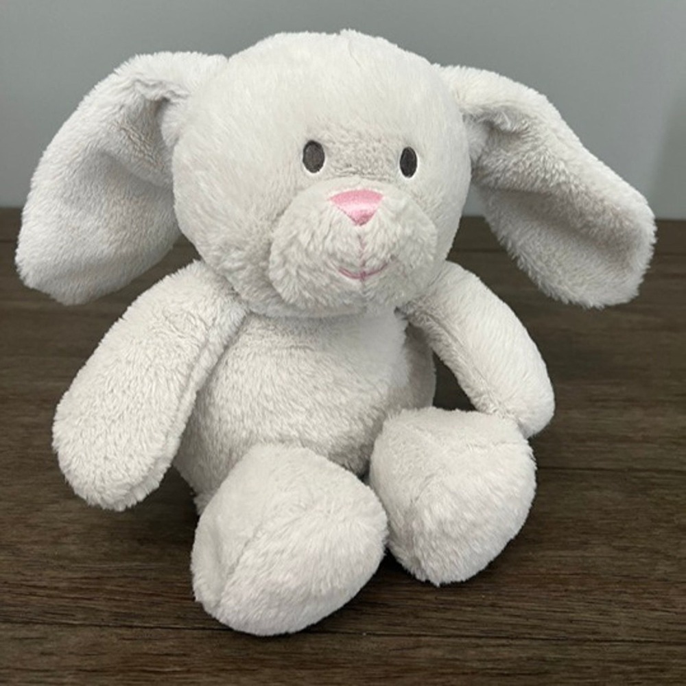 Kellytoy Gray Bunny Plush Crinkle Ears Rattle Soft Stuffed Animal Toy Jazwares